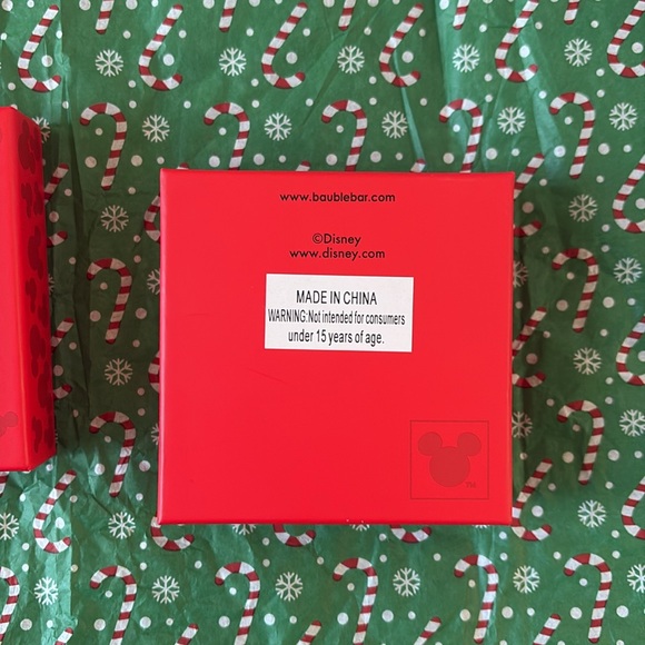 Disney X Baublebar Holiday Mickey Mouse Enamel Santa Clause Statement Earrings - Picture 6 of 6